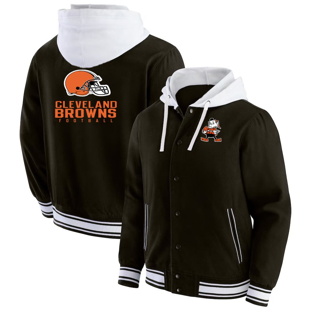 Men 2026 NFL Cleveland Browns  jacket hoodie Black 012